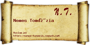 Nemes Tomázia névjegykártya